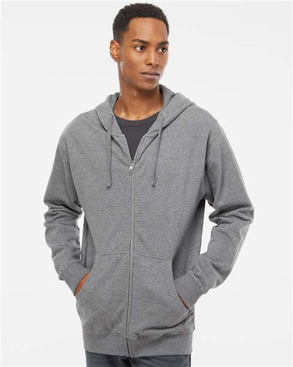 Independent Trading Co Midweight Hooded Full-Zip Sweatshirt SS4500Z