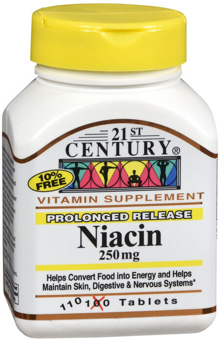 NIACIN 250MG TABLET PROLONGED RELEASE  110CT 21ST CENT