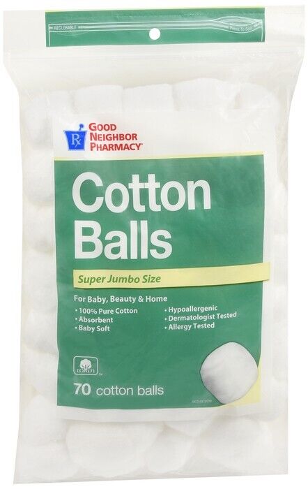 GNP Cotton Ball Jumbo 70ct