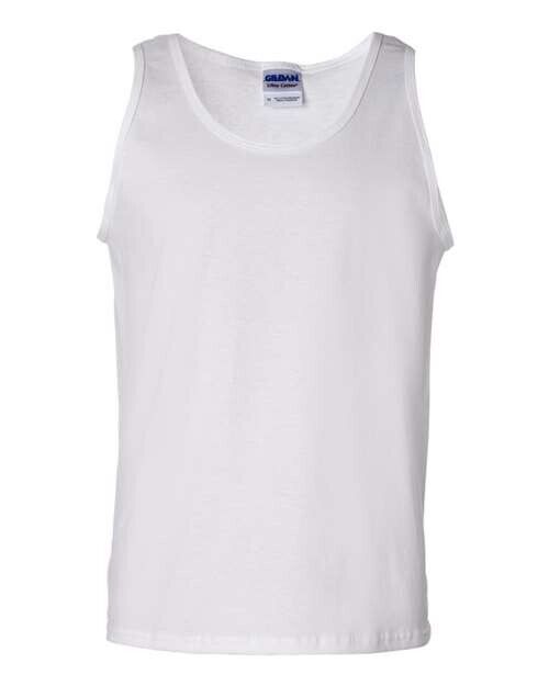 Gildan - Ultra Cotton Tank Top - 2200  WHITE LARGE  1/24