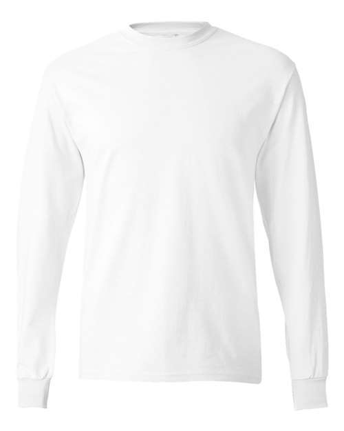 Hanes Brand  6 oz. 100% Cotton Long Sleeve T-Shirt Mens S-3XL Tagless Tee