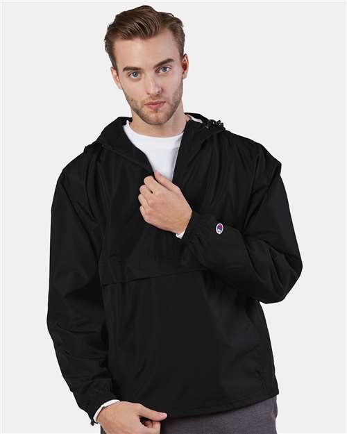 Champion Mens Packable Quarter-Zip Hooded Jacket CO200 up to 3XL