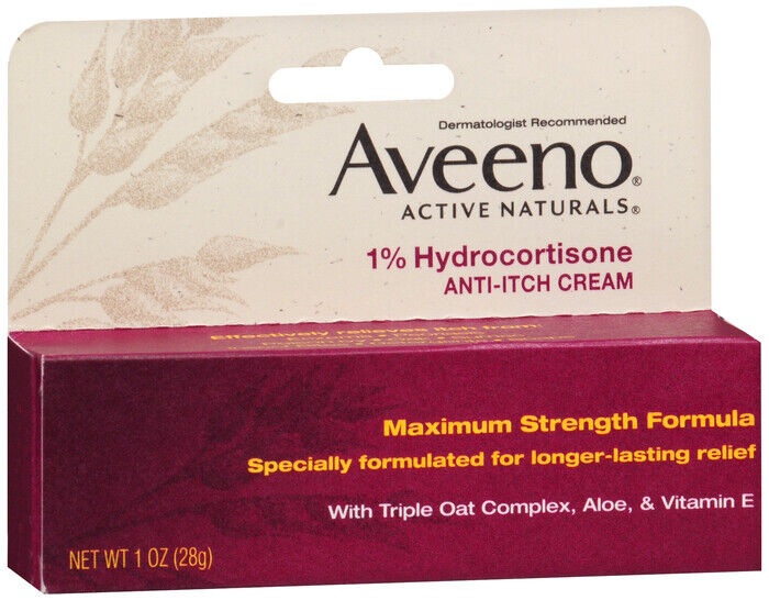 AVEENO ACTIVE NATURALS CREAM ANTI ITCH 1% HYDROCORTISONE 1OZ