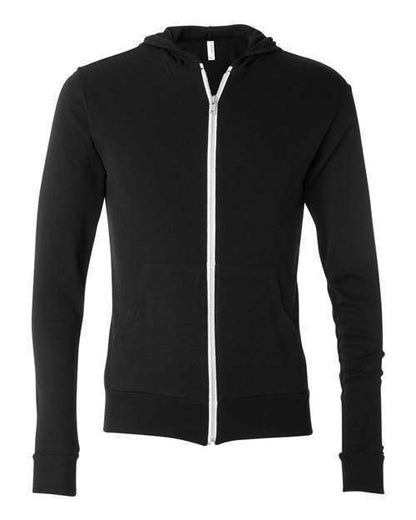 Bella  Canvas Unisex Triblend Full Zip Lightweight  Hoodie Sweatshirt  3939