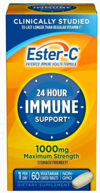 Ester-C 1000 mg Vitamin C Full Immune System Supplement Coated Tablets 60 Tables