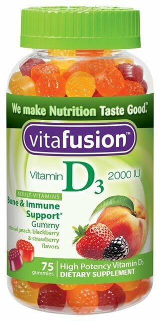 Vitafusion Vitamin D3 Gummy Vitamins Dietary Supplement,   2 x 150ct