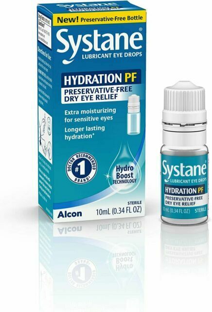 Alcon Systane Lubricant Eye Drops Preservative Free Dry Eye Relief Sterile .3oz