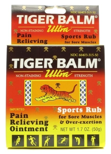 Tiger Balm Ultra Strength Pain Relieving Ointment BIG 50gm Tin ( 3 pack )