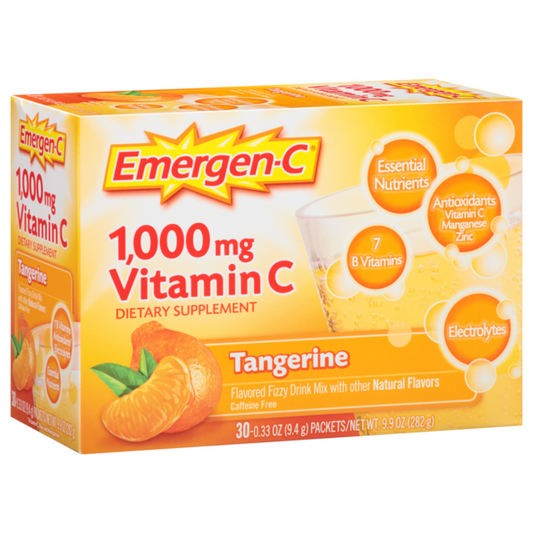 Emergen-C Vitamin C Drink Mix Tangerine 1000mg 30 Ct