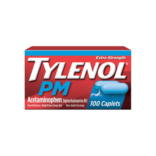 Tylenol PM Pain Reliever/Nighttime Sleep Aid Tablets 100ct