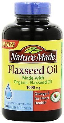 Nature Made Flaxseed Oil Liquid Softgels Dietary Supplement 1000 mg 100 Count