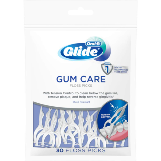 Oral-B Glide GUM CARE / Advanced Floss PICKS 30 ct ( 2 pack )