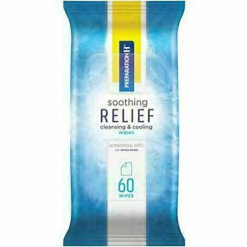 Preparation H Soothing Relief Cleansing Cooling Hemorrhoid Wipes 60 ct