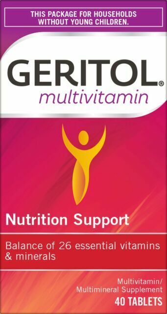 Geritol Complete Multi-Vit Mineral Supplement, 40ct  X 2