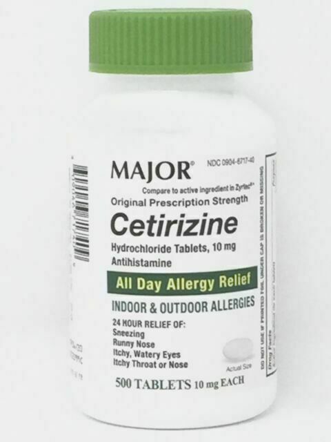 CETIRIZINE 10 MG TAB 500 CT