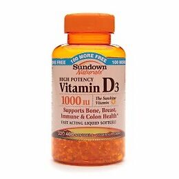 SUNDOWN NATURALS VITAMIN D3 1000IU SOFTGEL 400CT