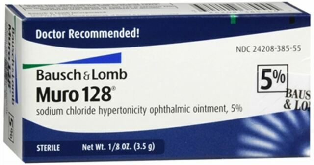 Bausch & Lomb Muro 128 5% Ointment  1/8 oz 3.5 g Tubes   3 tubes