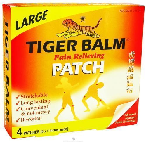 Tiger Balm Pain Relieving Large Patch  8x4 inches 4PK  x 2 boxes