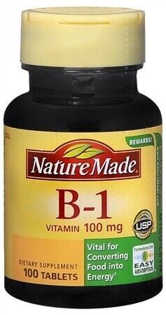 Nature Made Vitamin B1 100mg Vital for Converting Food into Cellular Energy