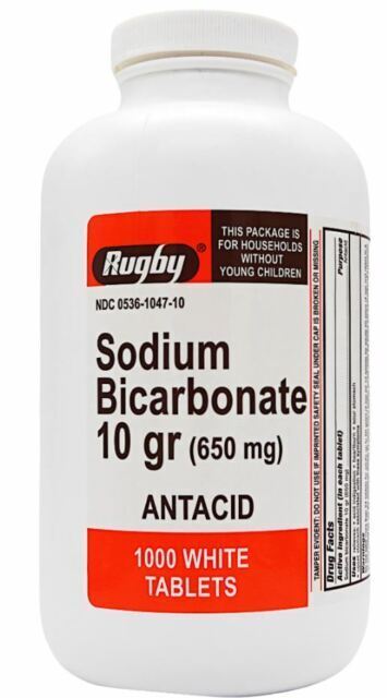 SODIUM BICARB 10 GR TAB 1000CT   sodium bicarbonate ORAL TABLET 650 MG