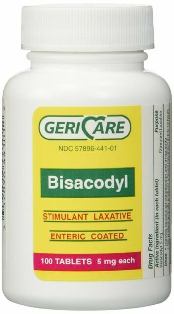 GERI-Care Bisacodyl Laxative 5 mg 100 Ct Relieves occasional constipation