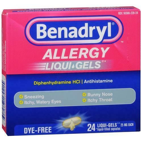 Benadryl Allergy Dye Free Liquigel   24CT