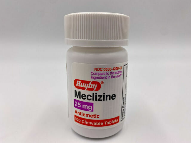 Meclizine 25mg Anti Nausea Vertigo Travel Sickness 100ct -3 Pack