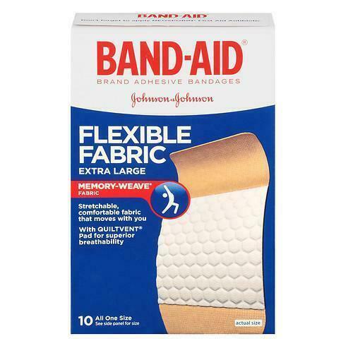 BAND-AID Flexible Fabric Bandages, Extra Large 10 ea (Pack of  4)