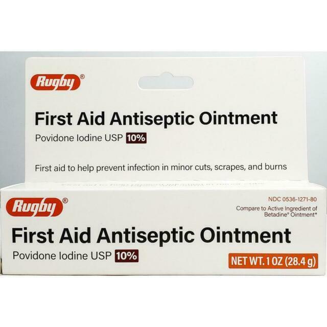 Rugby Povidone Iodine 10% First Aid Ointment 1 oz- (3 Pack)