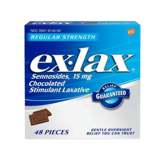 EX-LAX CHOCOLATE 48CT   sennosides ORAL TAB CHEW 15 MG