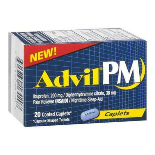 Advil PM Pain Reliever/Nighttime Sleep Aid Coated Caplet - 20 Count